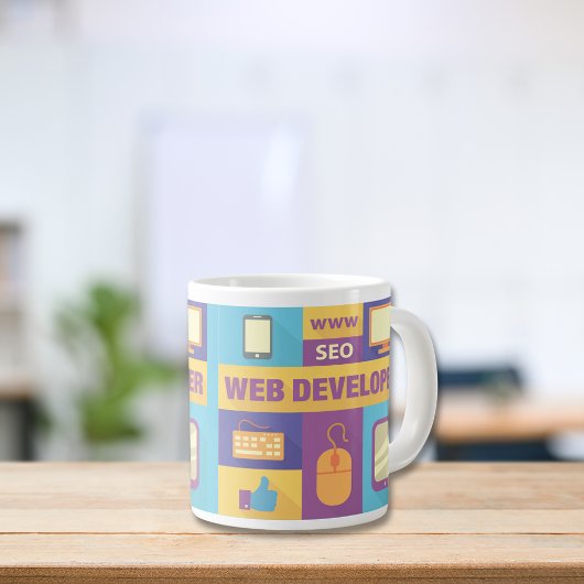 Berufliches Webentwickler-Iconic-Design Jumbo-Tasse