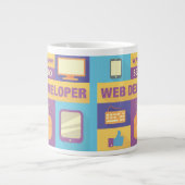 Berufliches Webentwickler-Iconic-Design Jumbo-Tasse (Vorderseite)