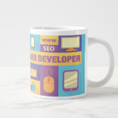 Berufliches Webentwickler-Iconic-Design Jumbo-Tasse (Rechts)