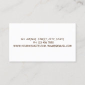 Berufliches Weinglas, Flasche, Burgund-Blume Visitenkarte (Rückseite)