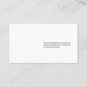 Berufliches Weiß mit verstärkter Wirkung Visitenkarte (Rückseite)