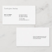 Berufliches Weiß mit verstärkter Wirkung Visitenkarte (Vorne/Hinten)