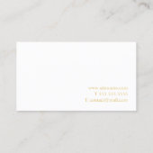 Berufliches Weiß und Gold Visitenkarte (Rückseite)