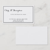 berufliches Weiß und modern Visitenkarte (Vorne/Hinten)