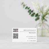 Berufliches, weiße QR-Logo Visitenkarte (Stehend Vorderseite)