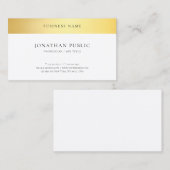 Berufliches, weißes, elegantes Template Visitenkarte (Vorne/Hinten)