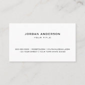 Berufliches, weißes oder farbiges Logo Visitenkarte (Rückseite)