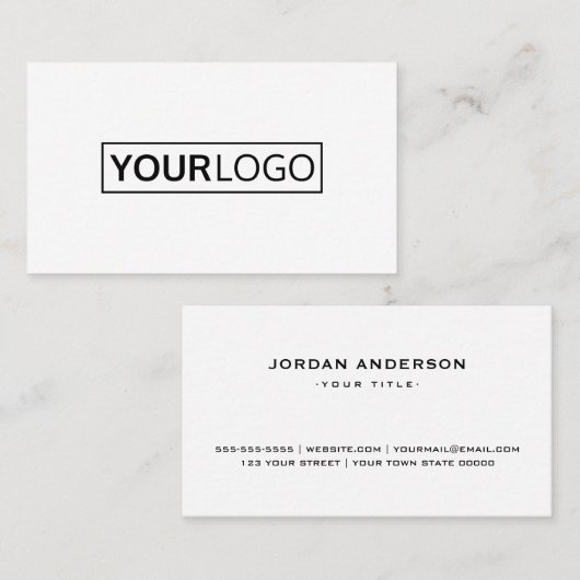Berufliches, weißes oder farbiges Logo Visitenkarte (Vorne/Hinten)