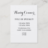 Berufliches weißes vertikales Brett Visitenkarte (Vorderseite)