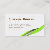 Berufliches Wellen-Geschäfts-Karten-Grün-Weiß Visitenkarte (Rückseite)