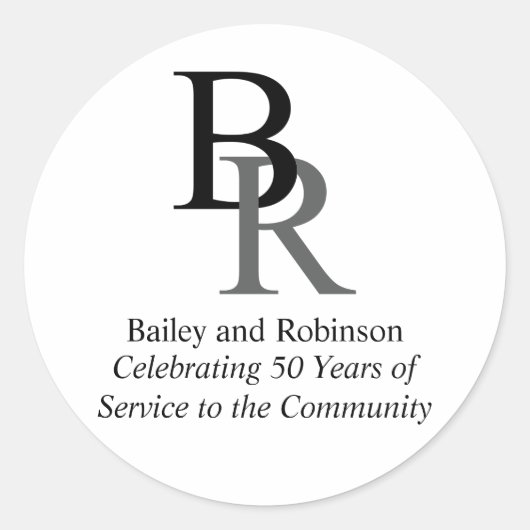 Berufliches Werbegeschäft für Ihr Logo Runder Aufkleber (Vorderseite)