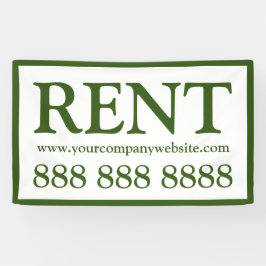 Berufliches White and Green Rental Business Banner
