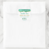 Berufliches White Aquamarin Gold Glitzer Quadratischer Aufkleber (Tasche)