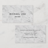 Berufliches White Marnle Modernes Minimal Visitenkarte (Vorne/Hinten)