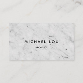 Berufliches White Marnle Modernes Minimal Visitenkarte