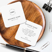 Berufliches White Minimalistisch Custom Logo Quadratische Visitenkarte