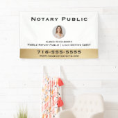 Berufliches White Notary Round Foto Marketing Banner (Insitu)