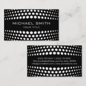 Berufliches White Polka Dot Muster Visitenkarte (Vorne/Hinten)