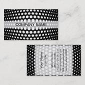 Berufliches White Polka Dot Muster Visitenkarte (Vorne/Hinten)