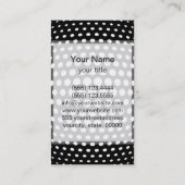 Berufliches White Polka Dot Muster Visitenkarte (Rückseite)