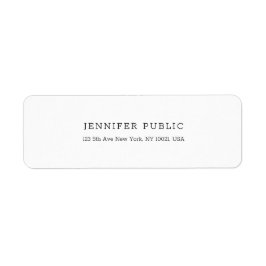 Berufliches White Template Moderne Rücksendeadress