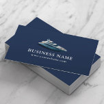 Berufliches Yachtboot Nautic Navy Blue Visitenkarte<br><div class="desc">Berufliche Yacht Boat Nautical Navy Blue Business Cards.</div>
