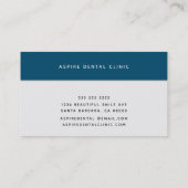 Berufliches Zahnarztmuster auf blauem Zahn Visitenkarte (Rückseite)