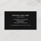 Berufliches Zebra-Muster in Weiß und Schwarz Visitenkarte (Rückseite)