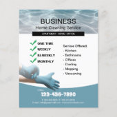 Berufliches Zuhause-Reinigungshaus Behaltend Blau Flyer (Vorne)