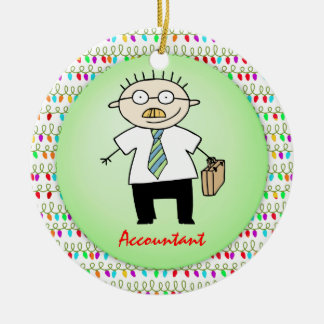 Berufs-Buchhalter-Typ-lustiges personalisiertes Keramikornament