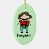 Berufs-Fotograf-weibliche personalisierte Keramikornament (Rechts)