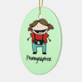 Berufs-Fotograf-weibliche personalisierte Keramikornament (Links)