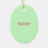 Berufs-Fotograf-weibliche personalisierte Keramikornament (Hinten)