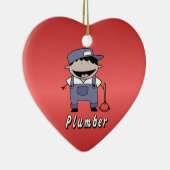 Berufs-Klempner-Gewohnheit personalisiert Keramik Ornament (Rechts)