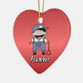 Berufs-Klempner-Gewohnheit personalisiert Keramik Ornament (Links)