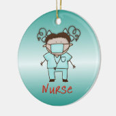 Berufs-Krankenschwester-kundenspezifisches Keramikornament (Links)