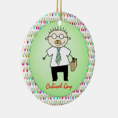 Berufs-Kubikbüro-Typ-lustiges personalisiertes Keramikornament (Rechts)