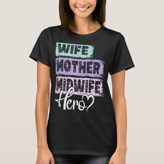 Berufs-Mama-Held Mutter Midfrau T-Shirt (Vorderseite)