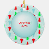 Berufs-männliche Haar-Stylist-Weihnachtsgewohnheit Keramikornament (Hinten)