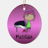 Berufs-Musiker-berufliche weibliche Gewohnheit Keramik Ornament (Links)