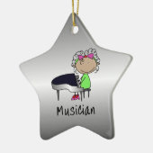Berufs-Musiker-berufliche weibliche Gewohnheit Keramikornament (Links)