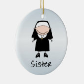 Berufs-Nonnen-religiöse Berufung personalisiert Keramikornament (Rechts)