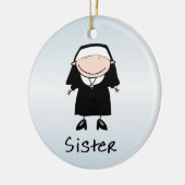 Berufs-Nonnen-religiöse Berufung personalisiert Keramikornament (Links)