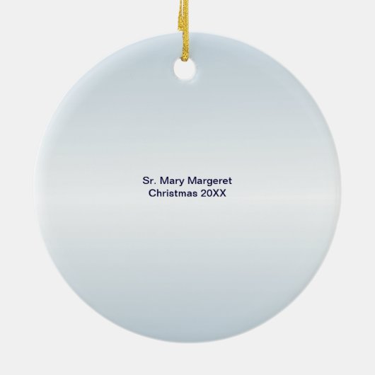 Berufs-Nonnen-religiöse Berufung personalisiert Keramikornament (Hinten)