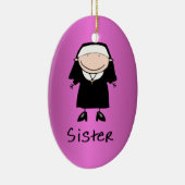 Berufs-Nonnen-religiöse Berufung personalisiert Keramikornament (Rechts)