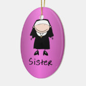 Berufs-Nonnen-religiöse Berufung personalisiert Keramikornament (Links)