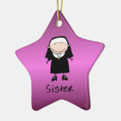 Berufs-Nonnen-religiöse Berufung personalisiert Keramikornament (Links)