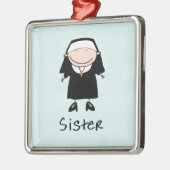Berufs-Nonnen-religiöse Berufung personalisiert Silbernes Ornament (Links)