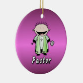 Berufs-Pastor-religiöser Minister personalisiert Keramikornament (Rechts)