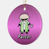 Berufs-Pastor-religiöser Minister personalisiert Keramikornament (Links)